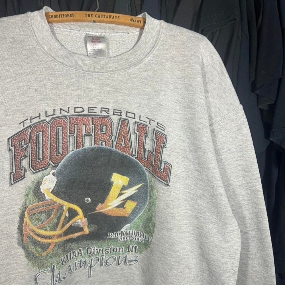 vintage 90s Y2K Thunderbolts football crewneck sweatshirt football Size L